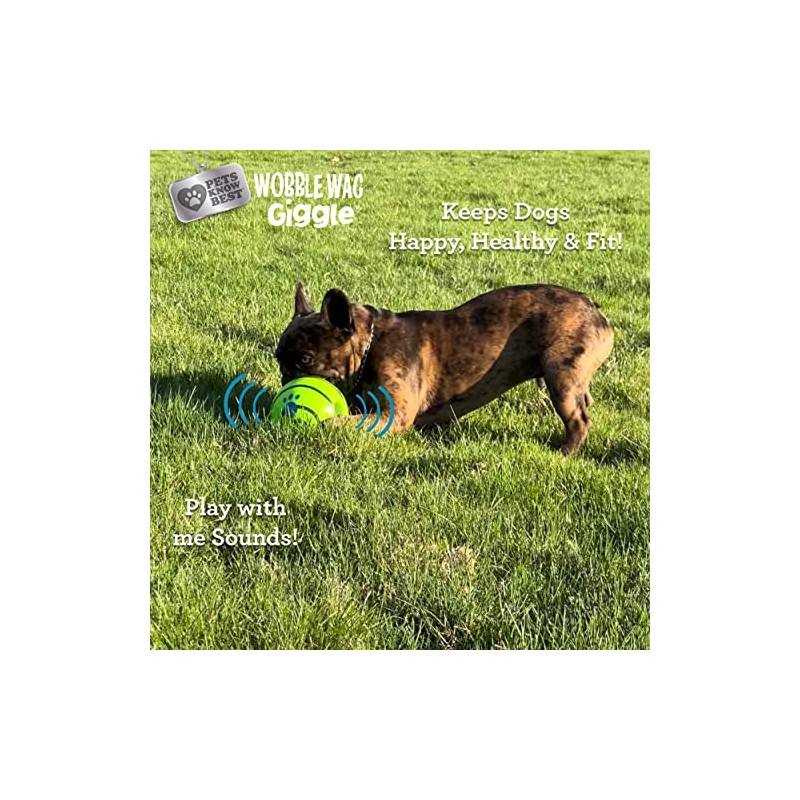 Wobble Wag Giggle Pelota, Juguete Interactivo para Perros, Divertidos Sonidos