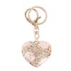 Love Heart Rose Flower Crystal Charm Pendant Purse Bag Key