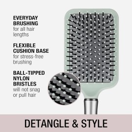 Conair Velvet Touch Paddle Cushion hair brush - Detangling hairbrush