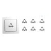 Bell Sticker Set of 6 Stickers Bell Bell Alarm (RP1/2)