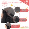 Beauhair 4C Edges Afro Kinky Curly Lace Closure Wigs Human