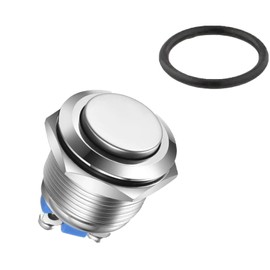 16 mm Round Start Button, Push Button Bell Button, IP67 Waterproof Pressure Switch, 250V 220V AC 12V 24V 36V DC 3A Car Appliance Button Switch SPST Screw Clamp