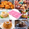 HUAKENER 2 Pcs Mini Fluted Cake Pan, 6-Cavity Fluted Tube