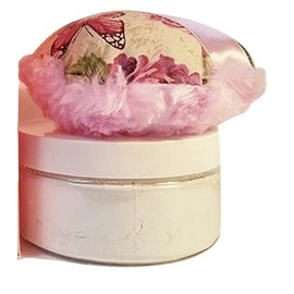 Pink Floral Assortment - Scented Silk Dusting Powder Set - 8 oz Jar Talc Free - Silky Body Puff