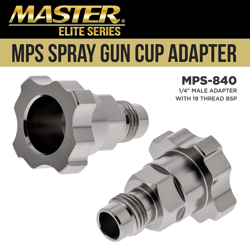 Master Elite Paint System MPS Spray Gun Cup Adapter 840