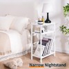 Yoobure Narrow Side Table with Storage Basket, Small End Table