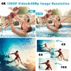 Waterproof Digital Camera, Underwater Camera with 32GB Card(Installed), 4K FHD