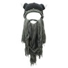 Xinqiao Men’s Viking w/Fake Beard Beanie Handmade Knit Funny Hats