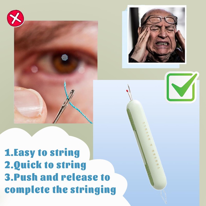 Seam Ripper for Sewing,Needle Threaders,2-in-1 Seam Ripper and Thread Remover,Stitch