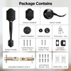 MAXECURITY Black Front Door Handle and Deadbolt Set, Classic Lock
