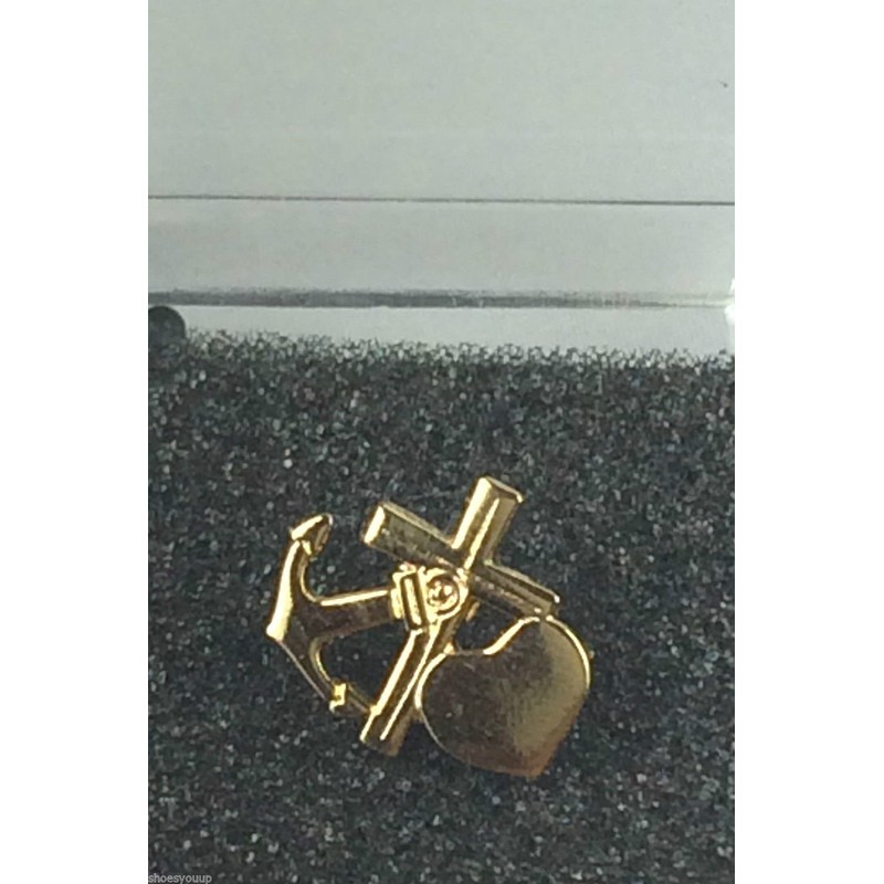 Freemason Faith, Hope & Charity Gold Plated Enamel Lapel Pin