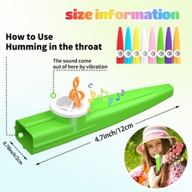 100 pcs 8 Colors Plastic Kazoos Musical Instruments for kids, Operation Christmas Child Shoebox Bulk Items, Perfect for Fun Gathering & Gift Price Party Favor Gift Bag Fillers