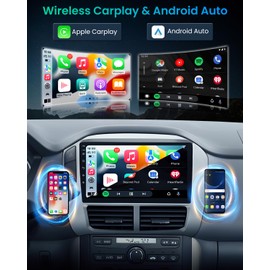 8 Core 4+64G Car Radio for Honda Pilot 2006 2007 2008: 9 inch 1280x800 Touchscreen Stereo with Wireless Carplay/Android Auto, Support Android 13/GPS/5GWiFi/BT5.0/SWC/Backup Camera/Mic