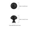 Asidrama 10 Pack Matte Black Kitchen Cabinet Knobs Round Dresser