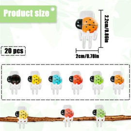 WELANE Plant Support Clips, 20 PCS Plant Wall Fixture for Flower, Orchid, Vine (6 Colors)