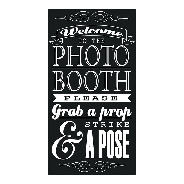 Photo Booth Instructions Sign for Wedding and Party Decor