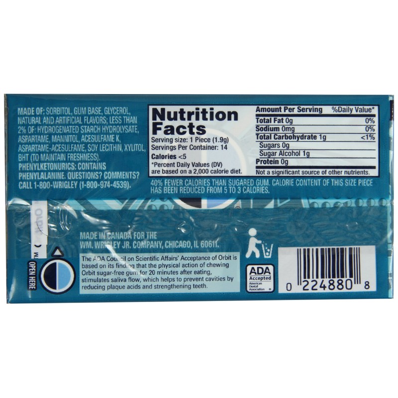 Wrigleys Orbit Wintermint, 14-Count (Pack of 12)