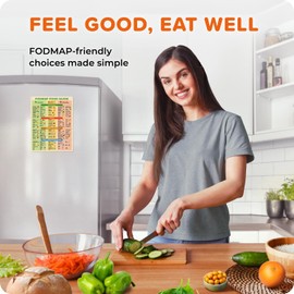 FODMAP Chart Fridge Magnet - Low FODMAP Food Cheat Sheet with Portion Sizes - Digestive Gut Health Fridge Accessories - IBS Diet Chart Refrigerator Magnet - Low FODMAP Diet for Gut Support IBS Relief