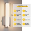 Aoceley 15.7 Inches Modern Bathroom Led Wall Sconces,18W 3000K Hardwired