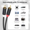 Menewstart Dual 1/4 TS to Dual RCA Stereo Audio Interconnect