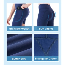 MEJING 5" Girls Volleyball Shorts with Pockets, Kids Biker Athletic Spandex Running Cheer Dance Yoga Gymnastics Shorts, Red, Large