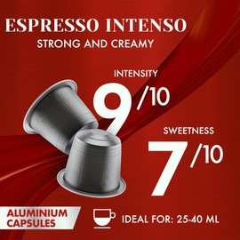 Caffe Borbone Aluminum Coffee Pods Compatible with Nespresso Original Machines, Espresso Intenso, Medium Roast, Strong and Creamy, Genuine Italian Coffee - NOT compatible with Vertuo - 50 Count