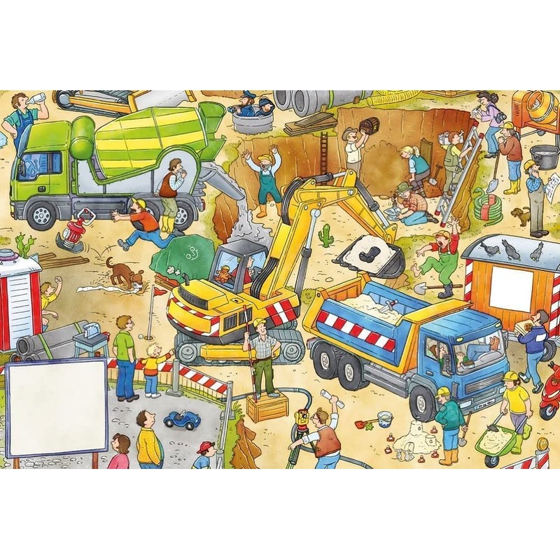 Schmidt Spiele 56416 Where is the Blue Car Children's Puzzle,