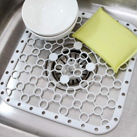 Sink Mat, PP Plastic Large Sink Protector Mat, Practical Dish Drying Mat, Normal Dish Drying Mat, Non-Slip Mat, Green