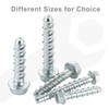 1/2" x 2-1/2" Concrete Screws, Zinc Plated Large Diameter Concrete