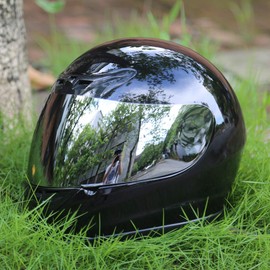 TCMT Adult Gloss Black Full Face Street Dirt Bike ATV Off-Road Motorcycle Motocross Helmet DOT