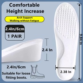 Shoe Height Inserts for Men,Brandone Height Increase Insole,Height Boosting Shoes for Men,Height Boosters,Brandone Height Insoles 3 Inch,Shoe Lifts for Women (9.84''Lx2.4''UP) (1PAIR)
