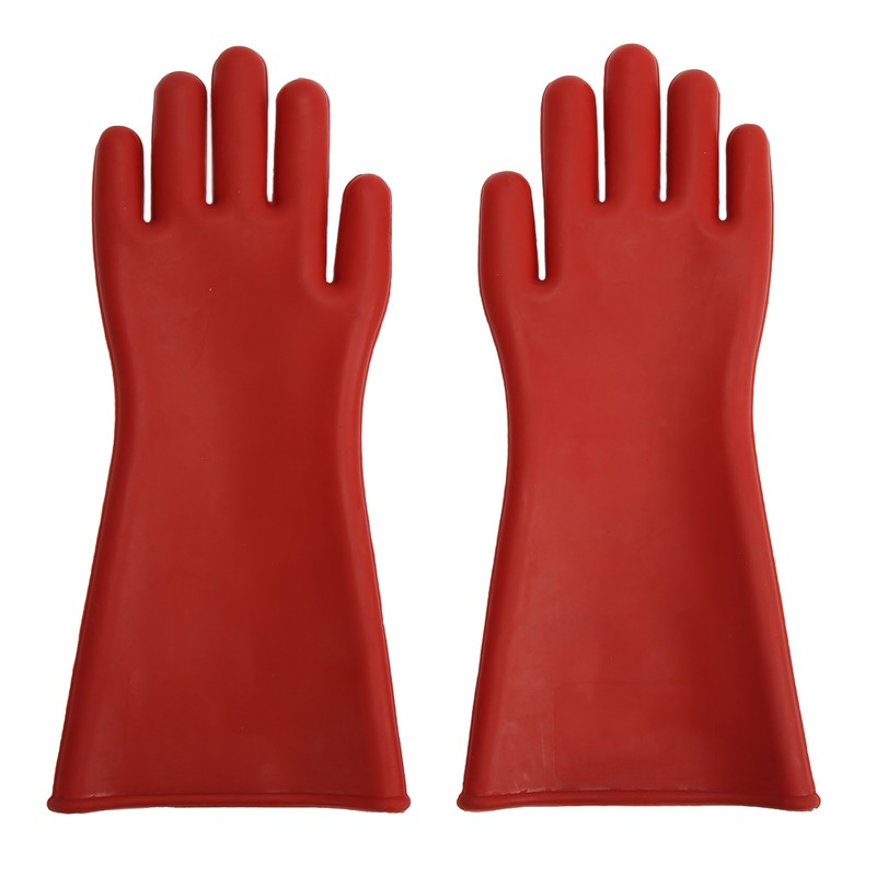 Pair of Electrical Insulated Gloves Natural Rubber Anti Electricity 10000V