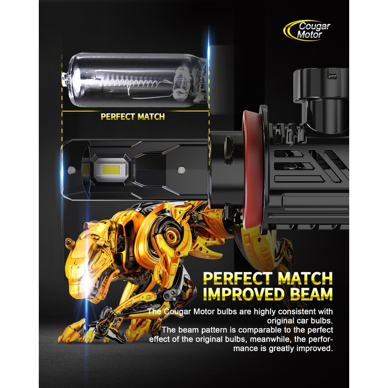 Cougar Motor H11 Bulbs, H11 Light Bulb H9 H8 Fog