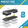 Saicool Adjustable Workout Aerobic Stepper, Exercise Step Platform Trainer with