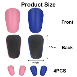 Ruayia Small Shin Pads for Football, 2 Pairs / 4 Pieces Football Shin Pads, Mini Shockproof Anti-Collision Leg Protectors for Teenagers and Adults, Protective Equipment (Pink+Blue)