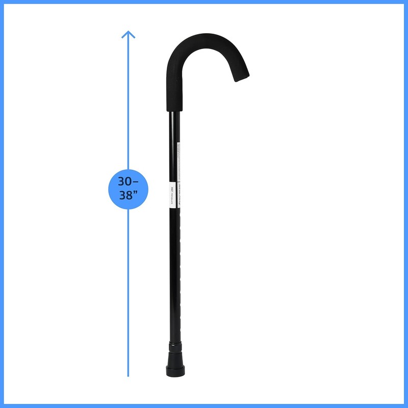 Medline Aluminum Cane Walking Aid is Portable & Lightweight, Helps