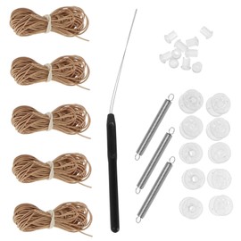 Zerodeko 2 Wheel End Caps Springs Rv Pleated Shade Repair Kit Blind String Elastic Rope for Camper Window Blinds