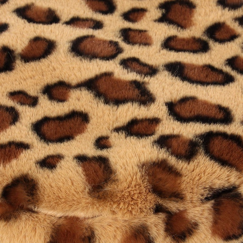 soul young Women's Leopard Faux Fur Hat with Fleece and