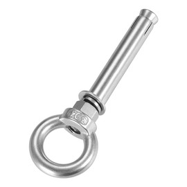 sourcing map M12 X 120 Expansion Eyebolt Eye Nut Screw with Ring 304 Stainless Steel Anchor Raw Bolts 2 Pcs