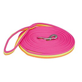 Rhinegold Carnival Bright Lunge Rein-Pink/Orange