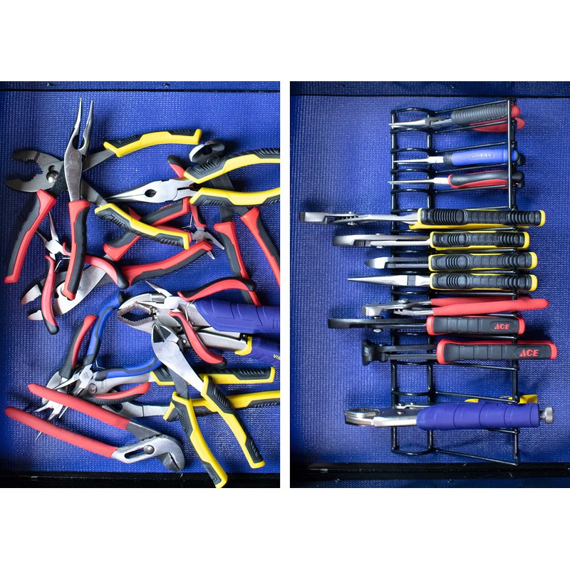Plier Organizer Rack for Tool Box Storage, Holds Regular and