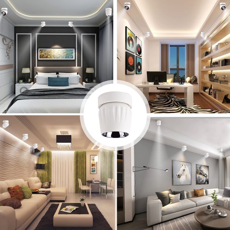 Vrnzau LED Ceiling Spotlight 12W - Directional Spot Light 360°