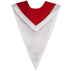 IvyRobes Unisex Reversible V Shape Choir Stole with Border Red/White