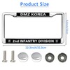 2nd Infantry Division Flag License Plate Frame Metal US Army
