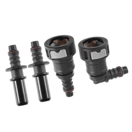 A ABSOPRO Fuel Line Hose Connector 15/32" 11.8mm SAE to 25/64" 10mm (Set of 2)