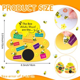 Memorywuu 24 Sets Beatitudes Crafts for Kids Sunday School VBS Crafts DIY Christian Bible Craft Kit Beehive Scene Crafts DIY Religious Crafts for Preschool Classroom Home Church School Supplies