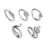 5-Piece Snake Ring, Open Adjustable Ring, Unique Ring, Snake Ring