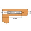 AERZETIX: 100 x Mounting Screws for Furniture Countersunk Head PZ