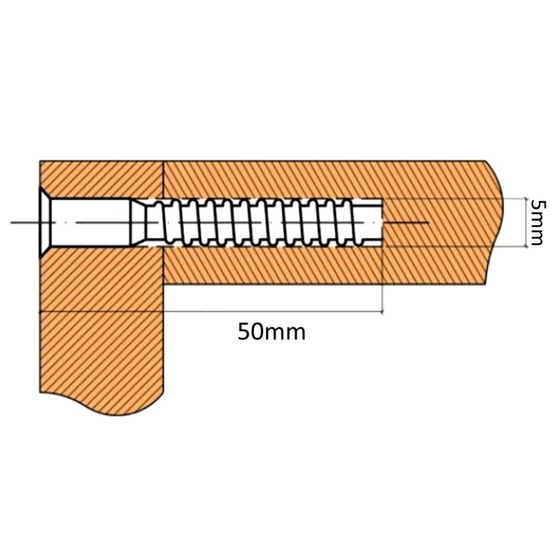 AERZETIX: 100 x Mounting Screws for Furniture Countersunk Head PZ