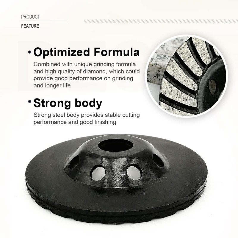 SHDIATOOL Diamond Grinding Cup Wheel 115mm / 4.5 Inch Turbo